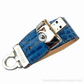 USB memory drive, leather+metal material, 512MB-64GB capacity, logo design, 5-year Warranty, USB2.0